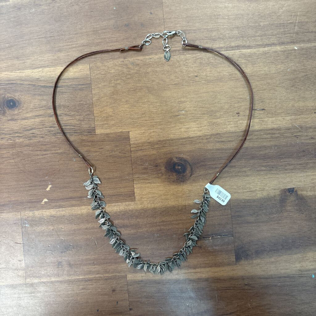 Anne Vaughan Silver Leaf Cluster Necklace