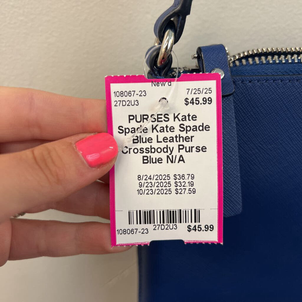 Kate Spade Blue Leather Crossbody Purse