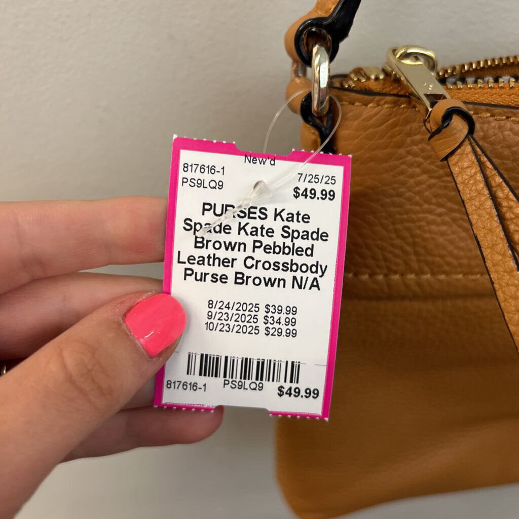 Kate Spade Brown Pebbled Leather Crossbody Purse