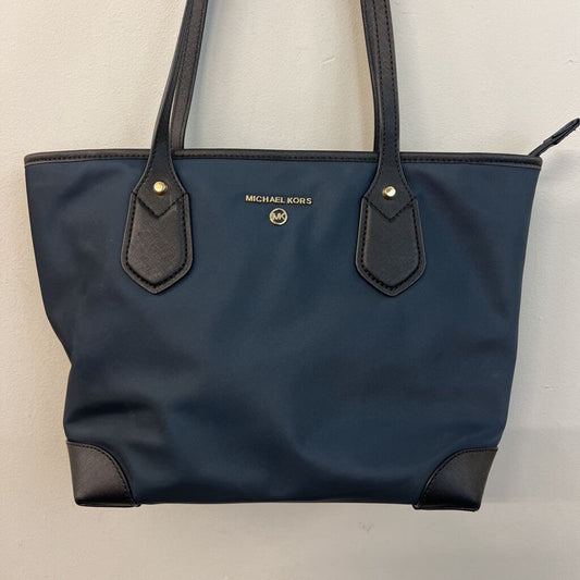 Michael Kors Navy Nylon/ Black Leather Trim Purse