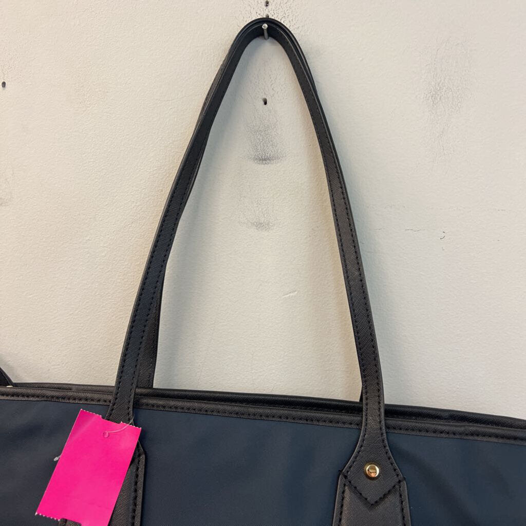 Michael Kors Navy Nylon/ Black Leather Trim Purse