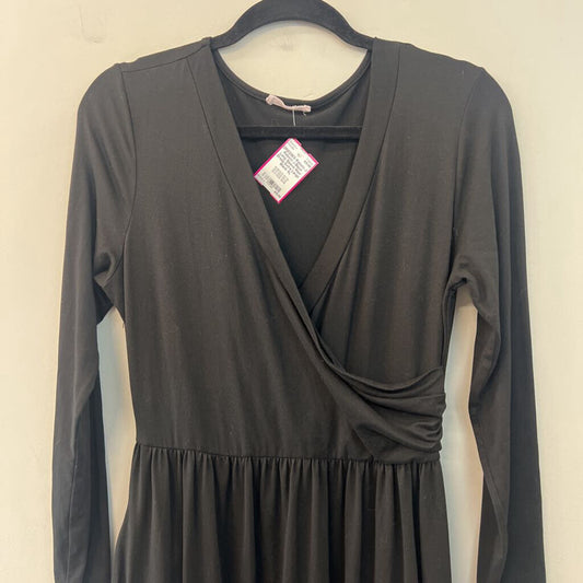 Reborn J Black Long Sleeve Maxi Dress Extra Large