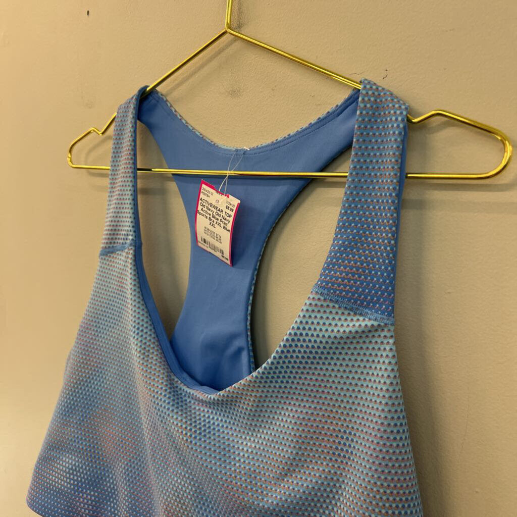 Old Navy Active Blue Print Sports Bra XXL