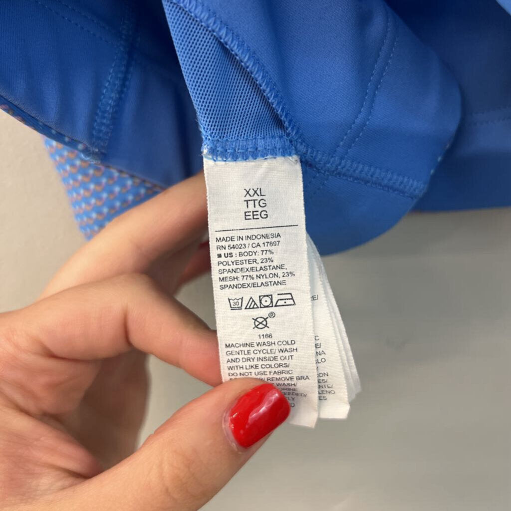 Old Navy Active Blue Print Sports Bra XXL