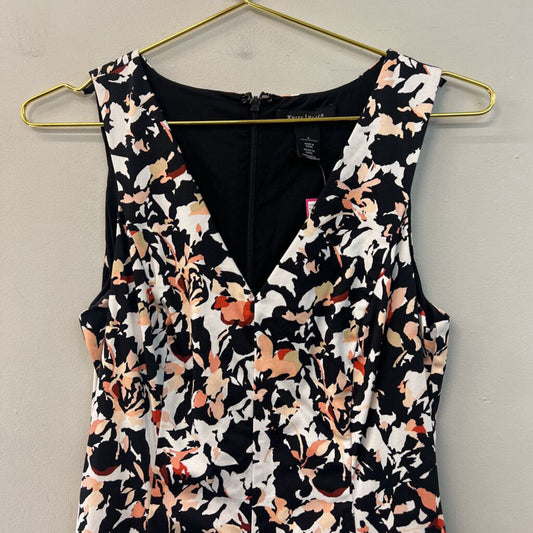 White House Black Market Black/ Multi Print Tank Dress 6