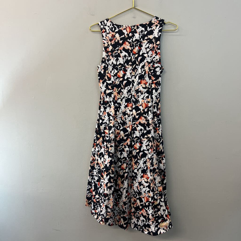 White House Black Market Black/ Multi Print Tank Dress 6
