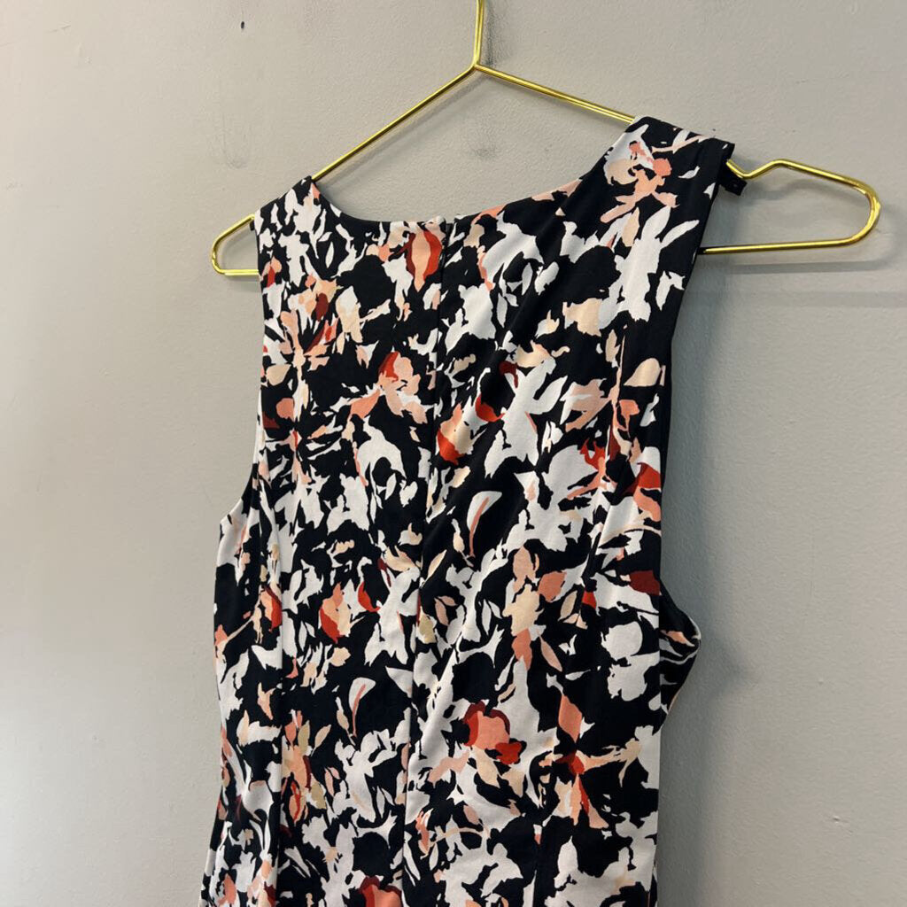 White House Black Market Black/ Multi Print Tank Dress 6
