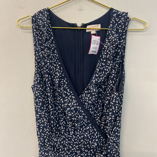 Loft Blue/ White Print Ruffle Detail Jumpsuit 6