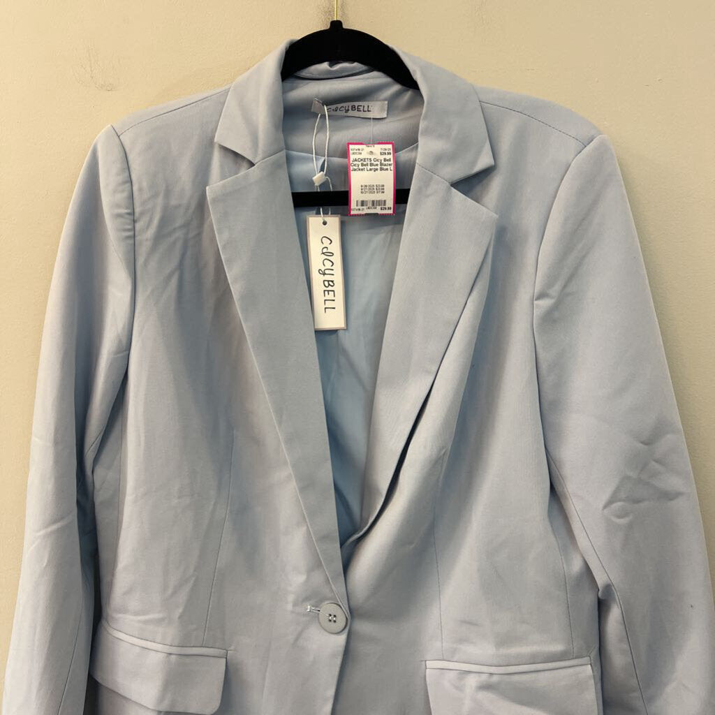 Cicy Bell Blue Blazer Jacket Large