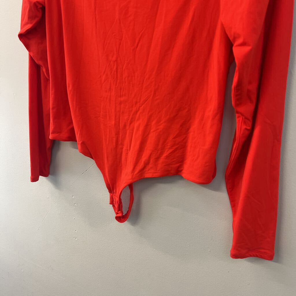 Skims Red Long Sleeve Bodysuit 2X