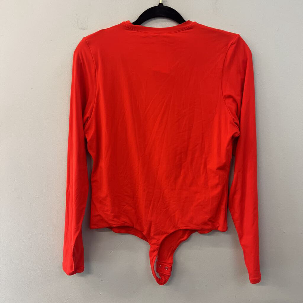 Skims Red Long Sleeve Bodysuit 2X