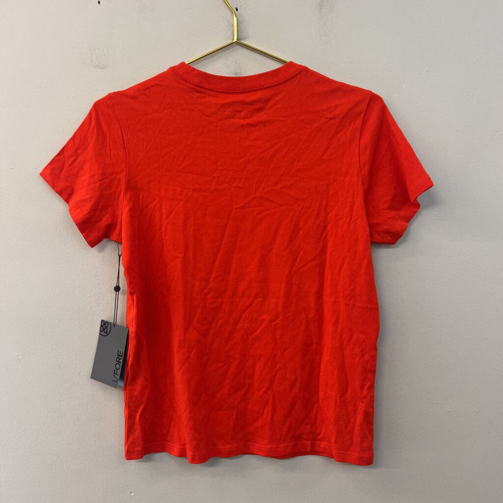 G Fore Orange Mother Golfer Short Sleeve Graphic Tee Small