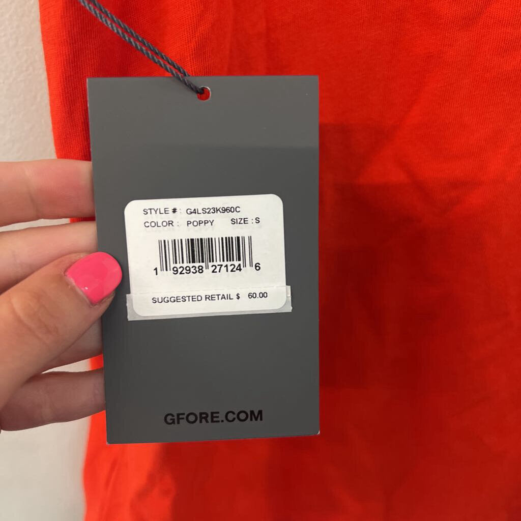 G Fore Orange Mother Golfer Short Sleeve Graphic Tee Small