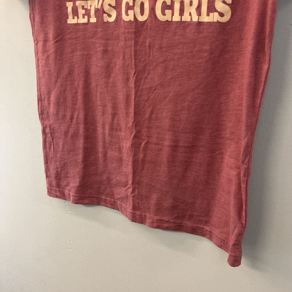 Pink/ Multi Let's Go Girls Short Sleeve Graphic Tee Small