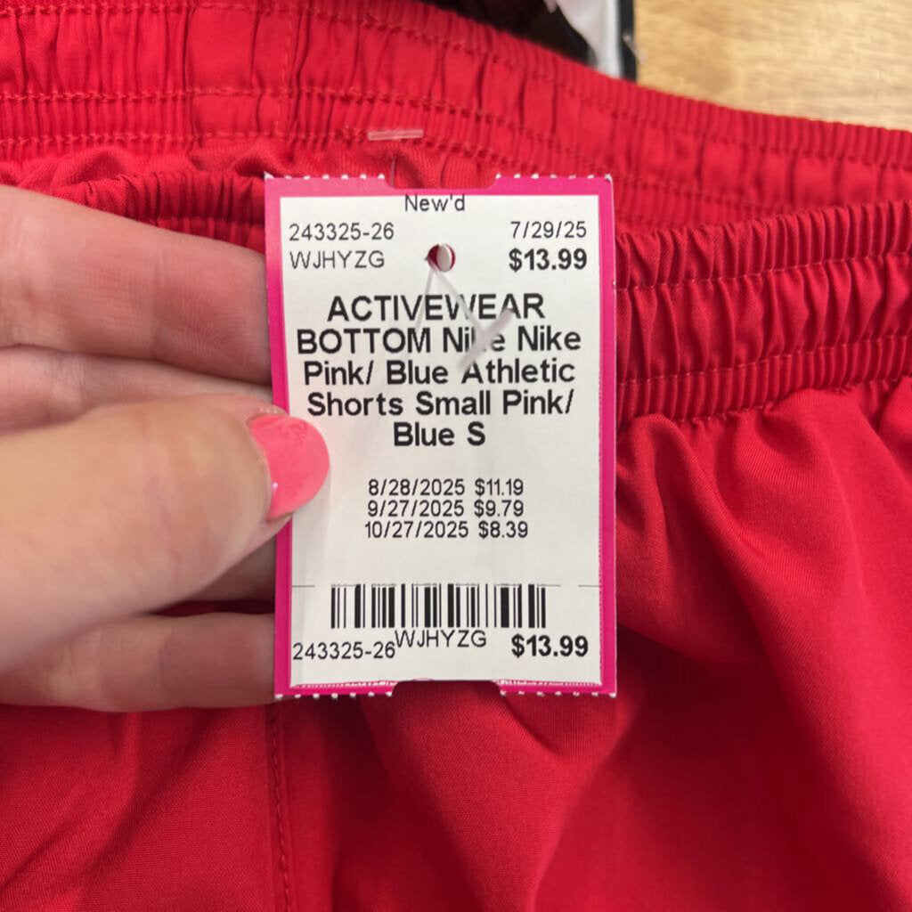 Nike Pink/ Blue Athletic Shorts Small