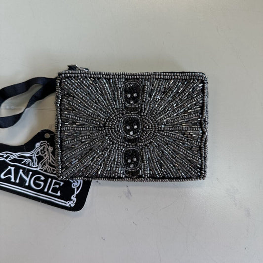 Angie Black/ Silver Beaded Small Pouch