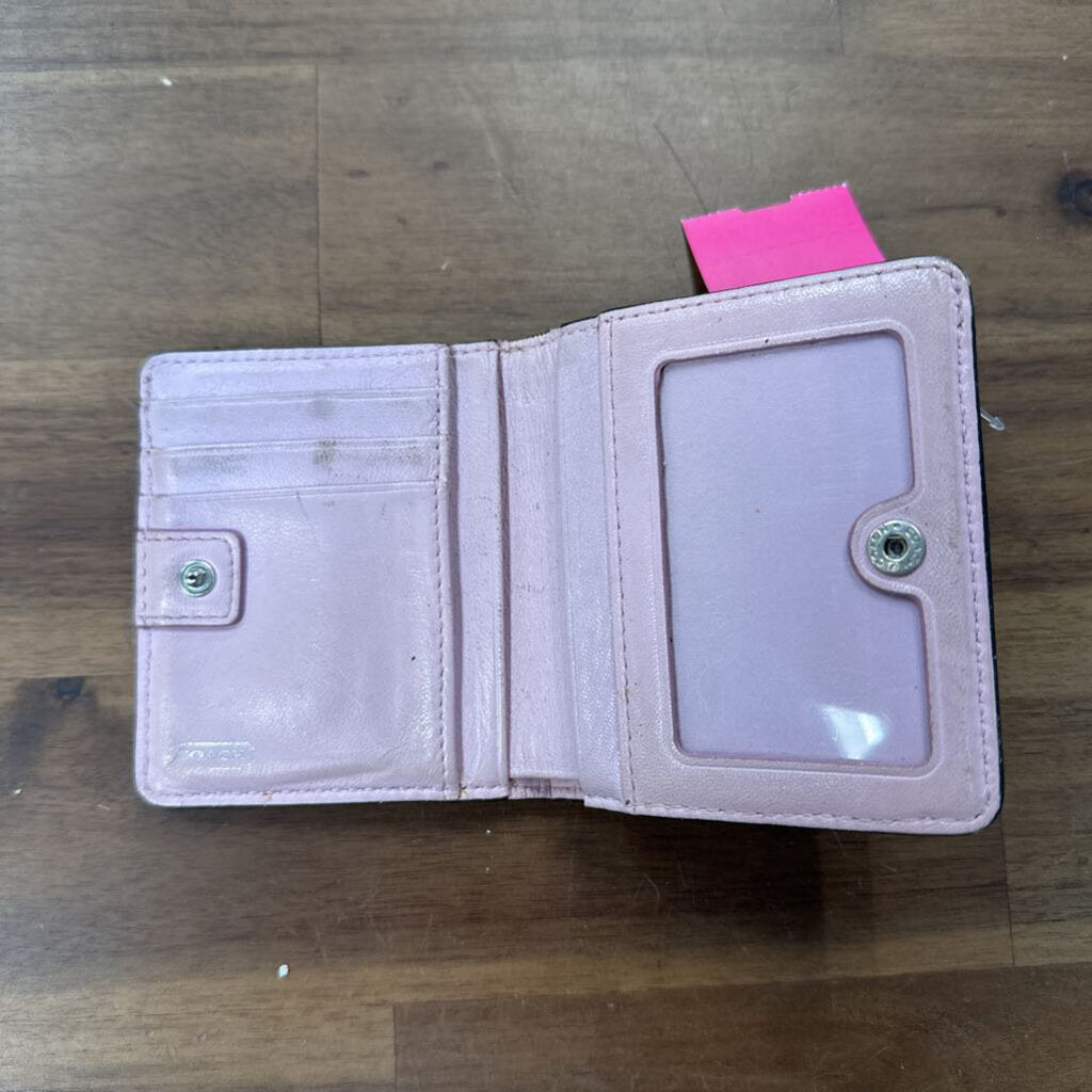 Coach Small Black Logo Print Wallet