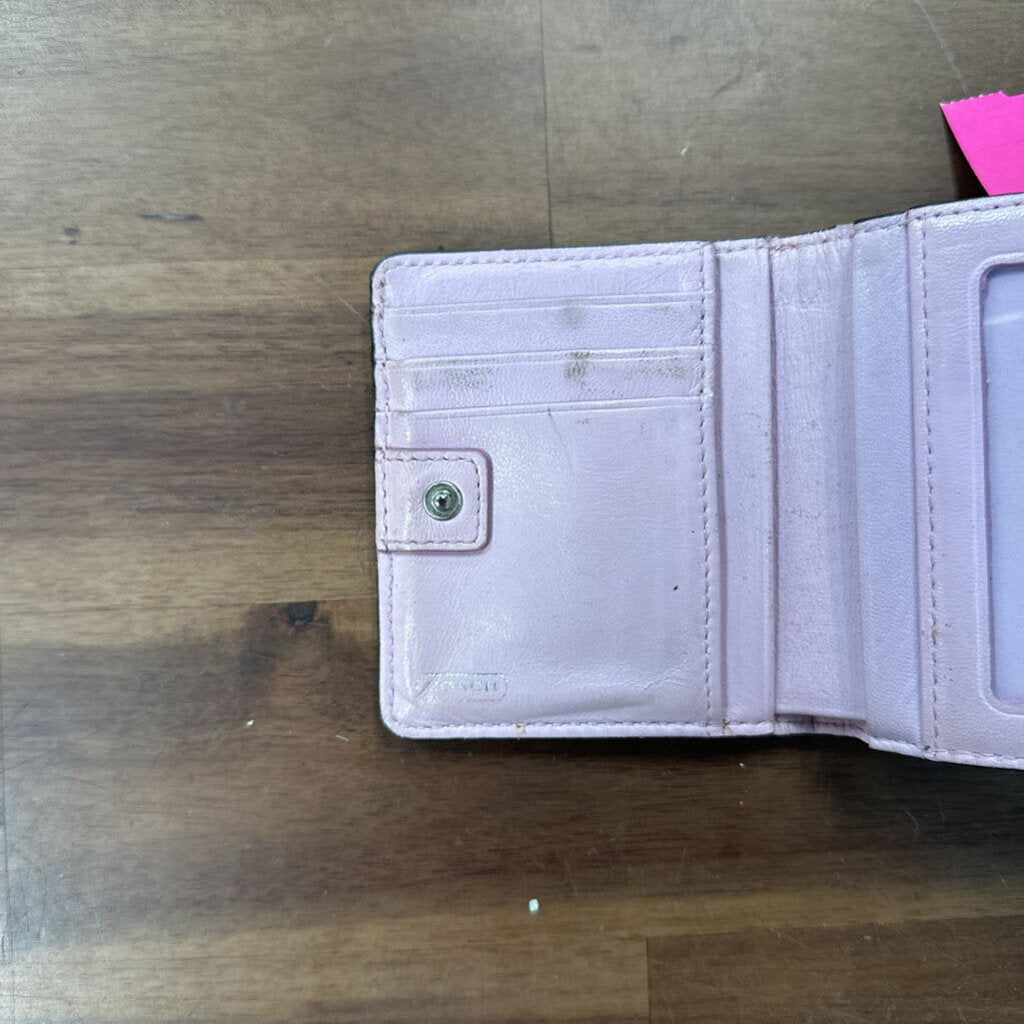 Coach Small Black Logo Print Wallet