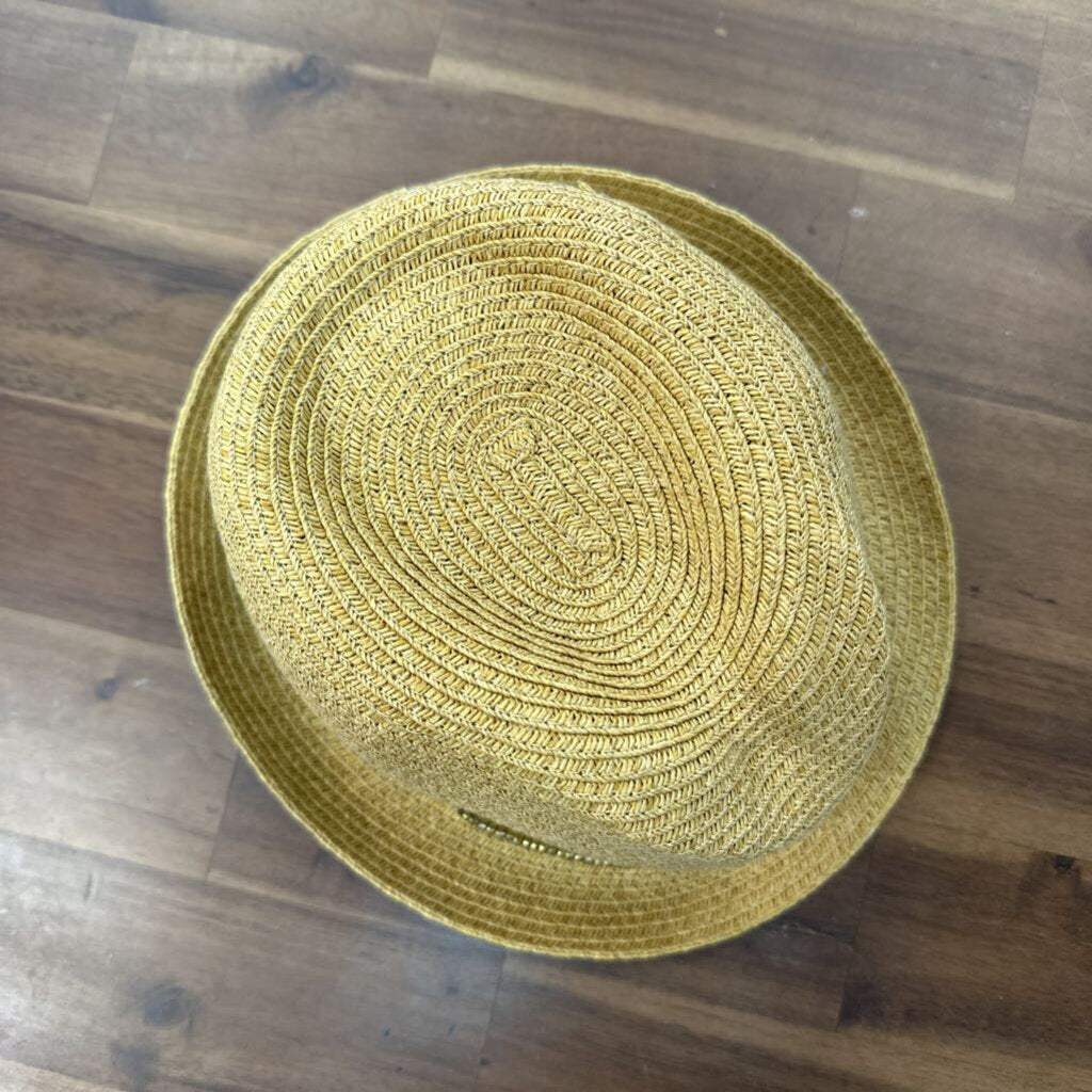 Brown Straw Fedora Hat