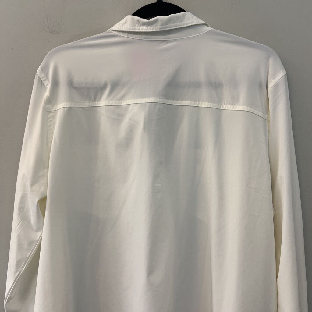 Eddie Bauer White Long Sleeve Button Down Top Extra Large