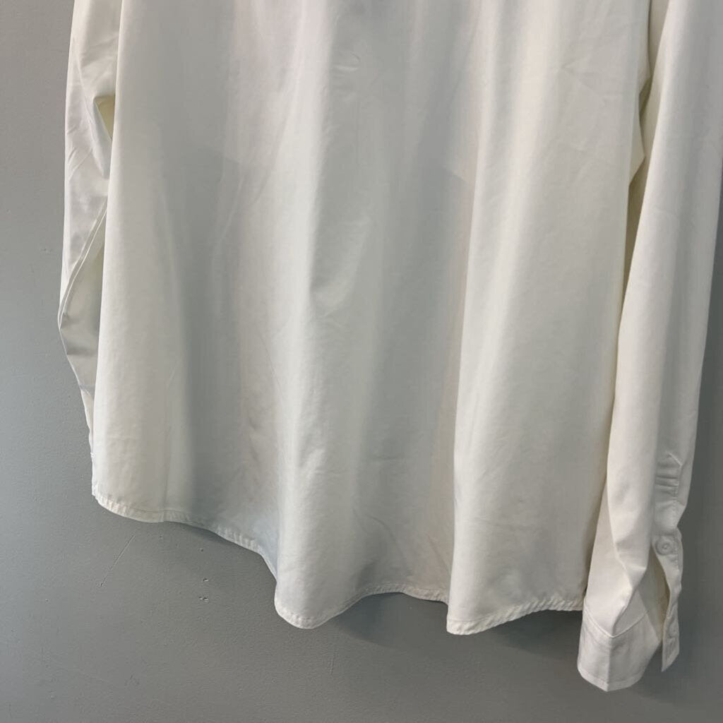 Eddie Bauer White Long Sleeve Button Down Top Extra Large