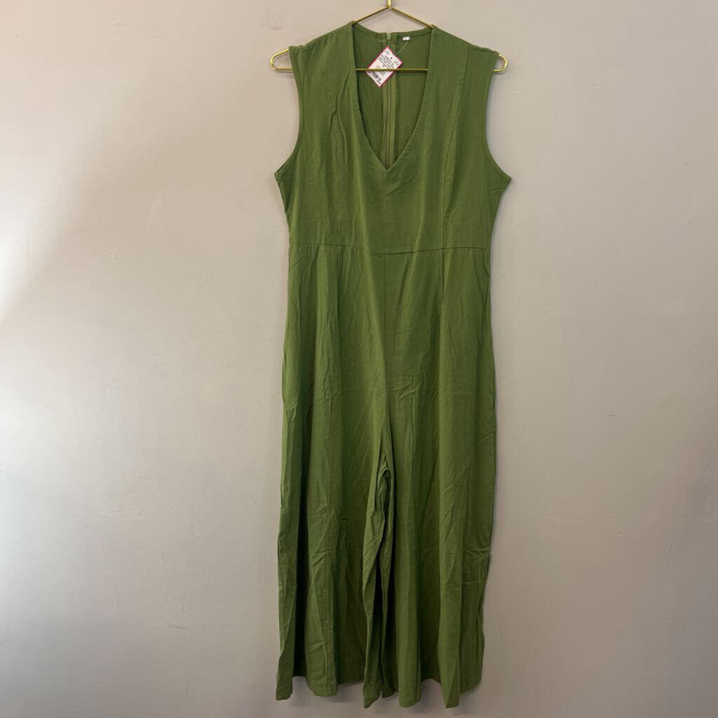 Green Wide Leg Tank Jumpsuit Extra Large