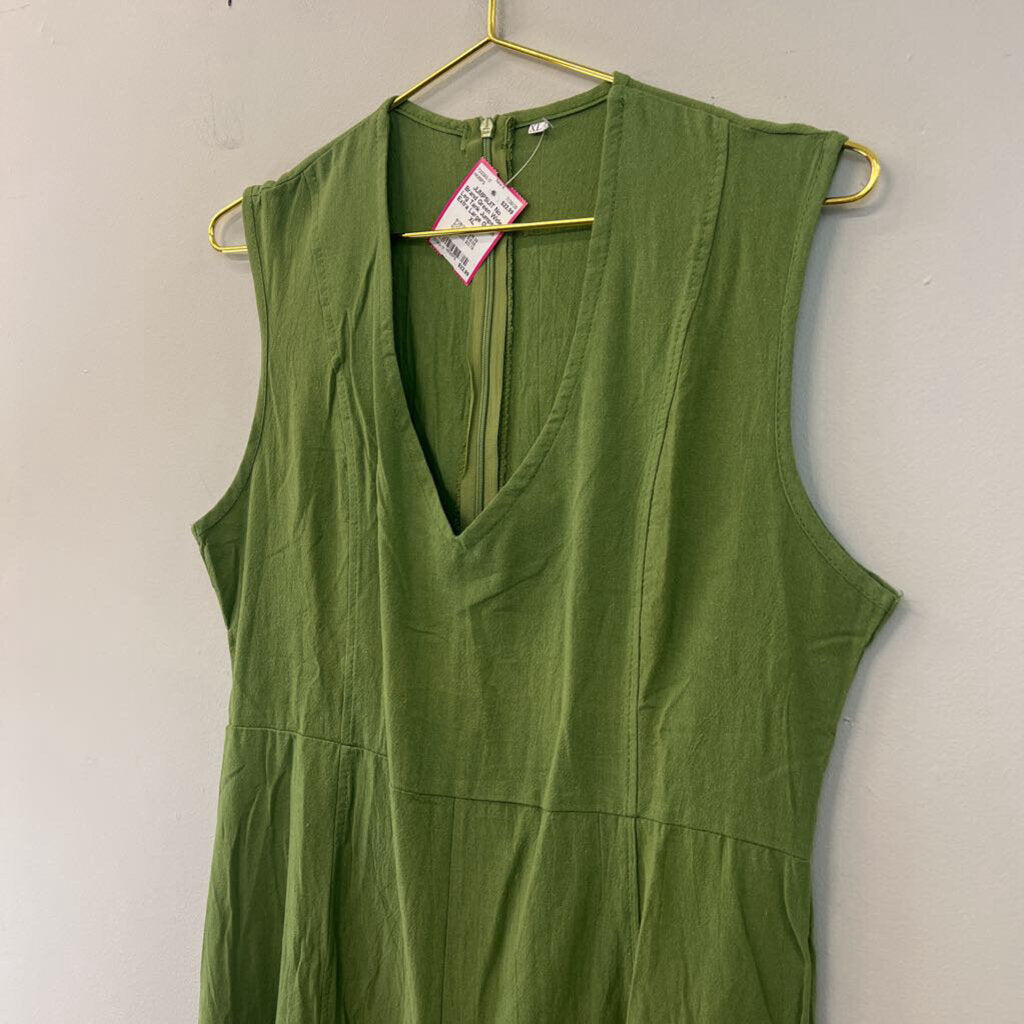 Green Wide Leg Tank Jumpsuit Extra Large