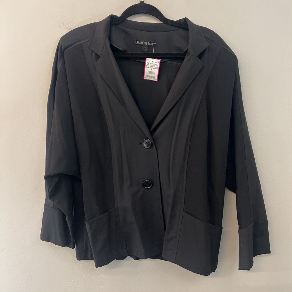 Lafayette 148 Black Long Sleeve Blazer Top 12