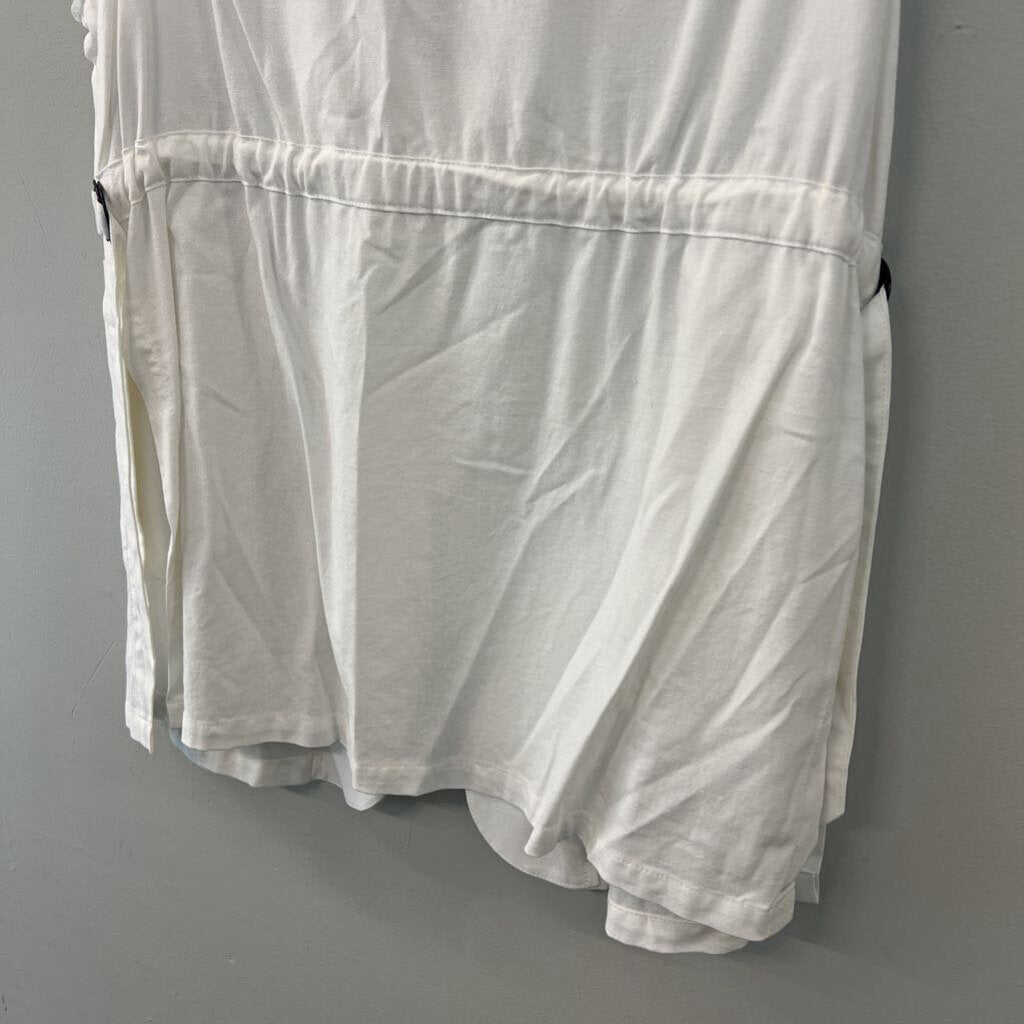 White Linen Blend Vest Top Large