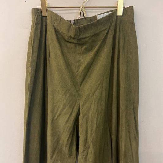 Emanuel Green Suede High Waisted Pants 14