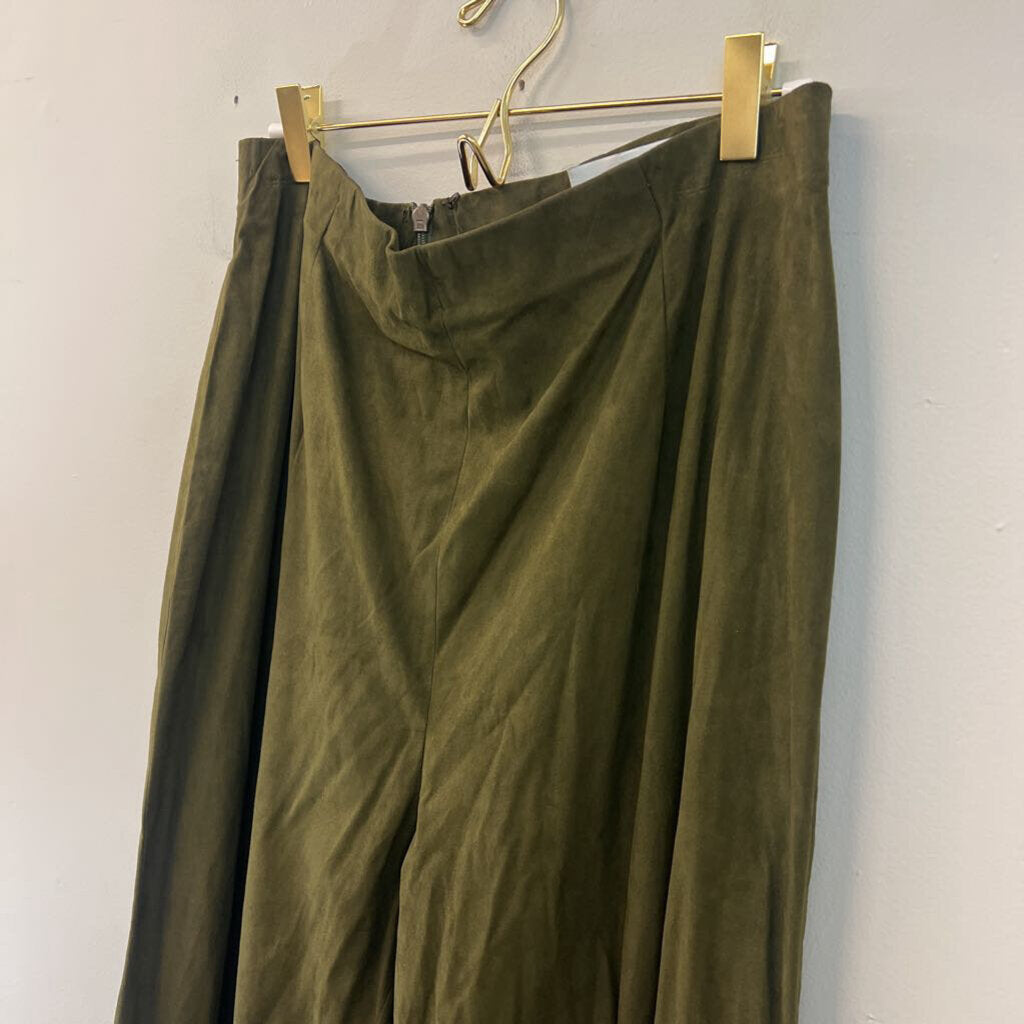 Emanuel Green Suede High Waisted Pants 14