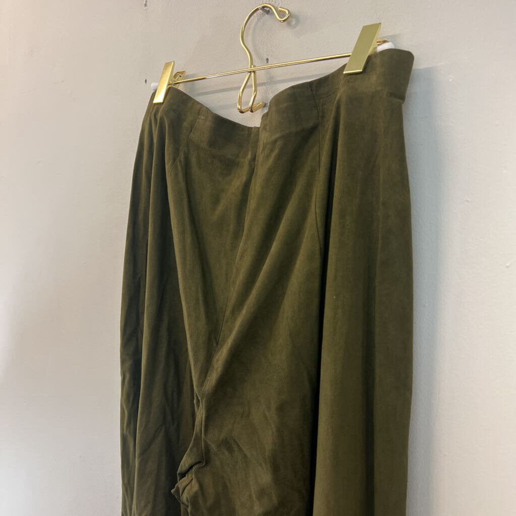 Emanuel Green Suede High Waisted Pants 14