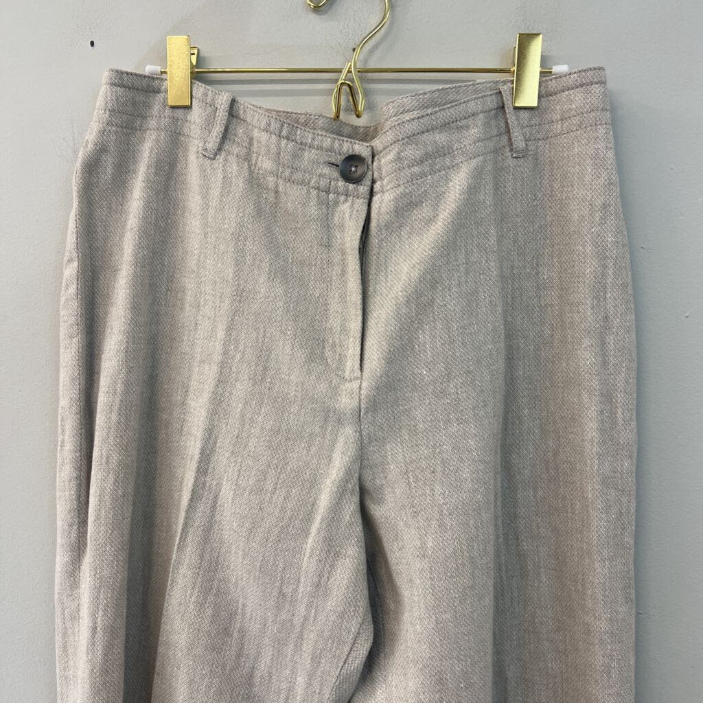 Nic and Zoe Beige Textured Wide Leg Pants 12