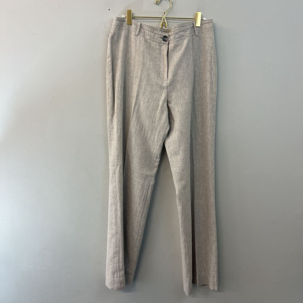 Nic and Zoe Beige Textured Wide Leg Pants 12