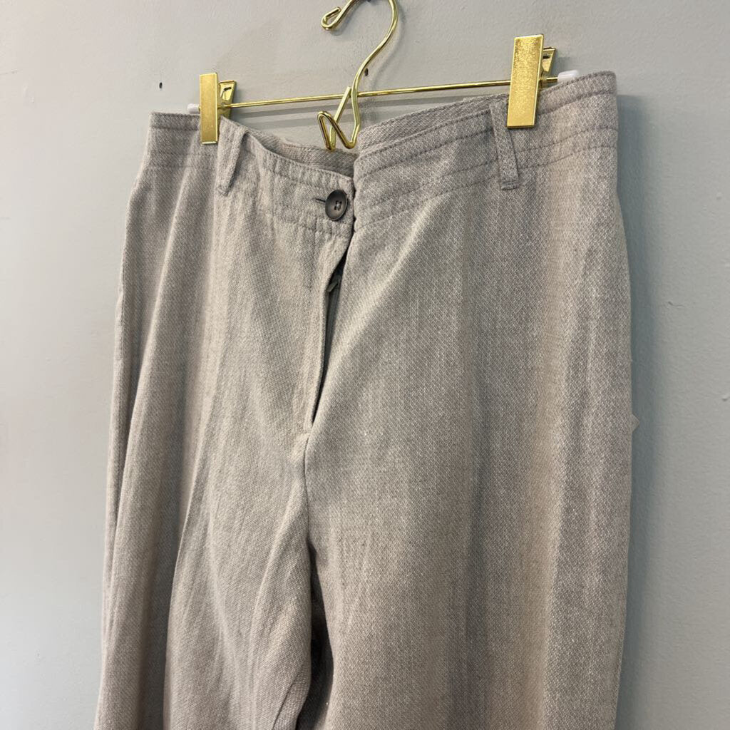 Nic and Zoe Beige Textured Wide Leg Pants 12