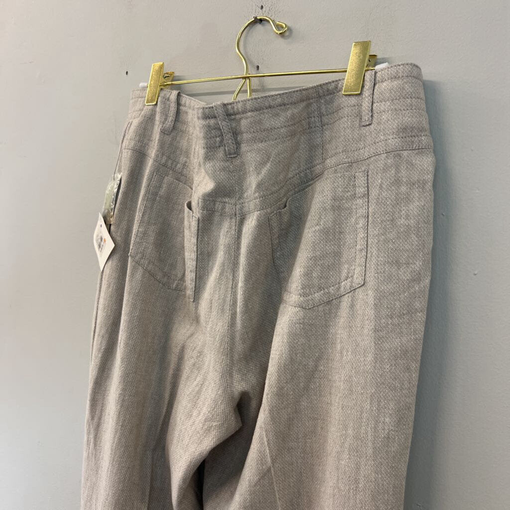 Nic and Zoe Beige Textured Wide Leg Pants 12