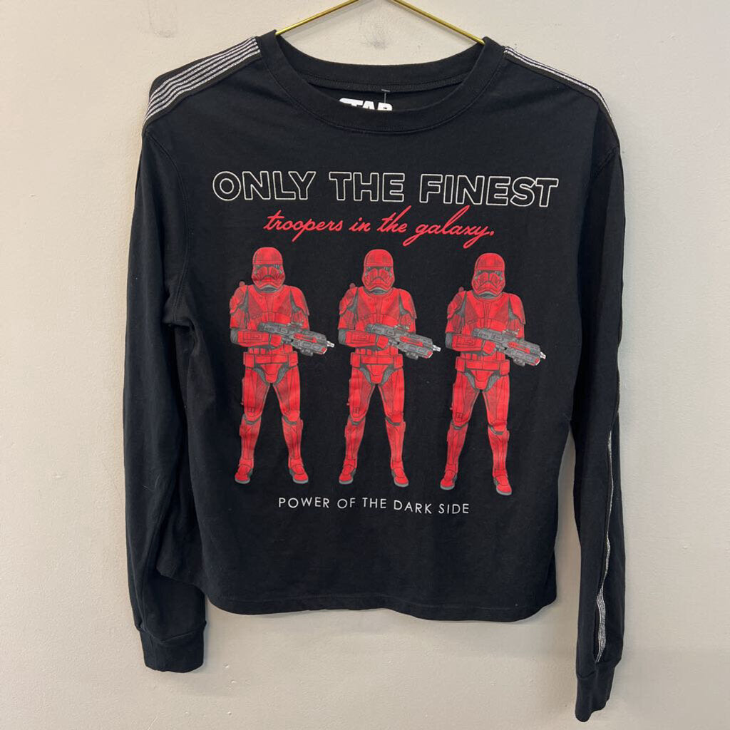 Star Wars Black/ Red Storm Trooper Long Sleeve Graphic Tee Medium