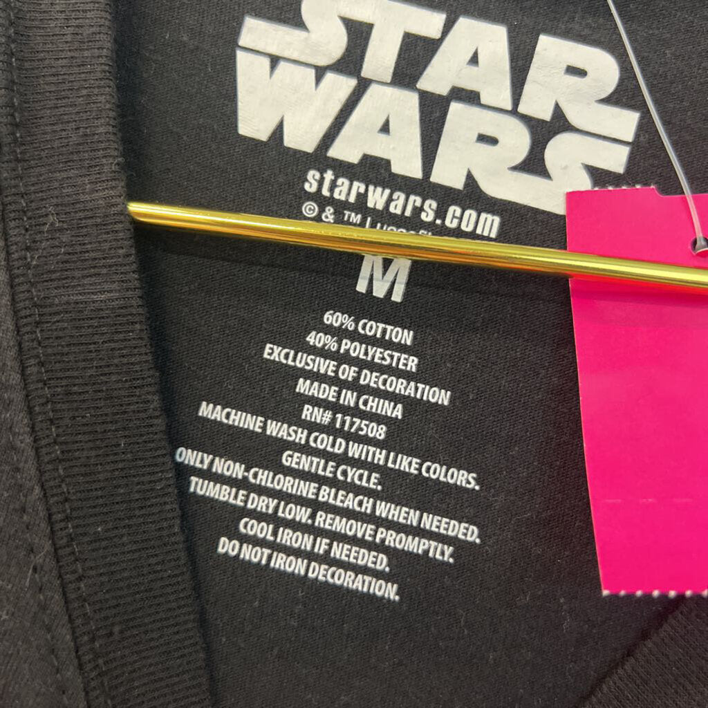 Star Wars Black/ Red Storm Trooper Long Sleeve Graphic Tee Medium