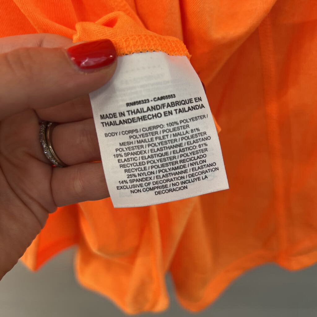 Nike Bright Orange/ Red Strap Athletic Tank Top Large