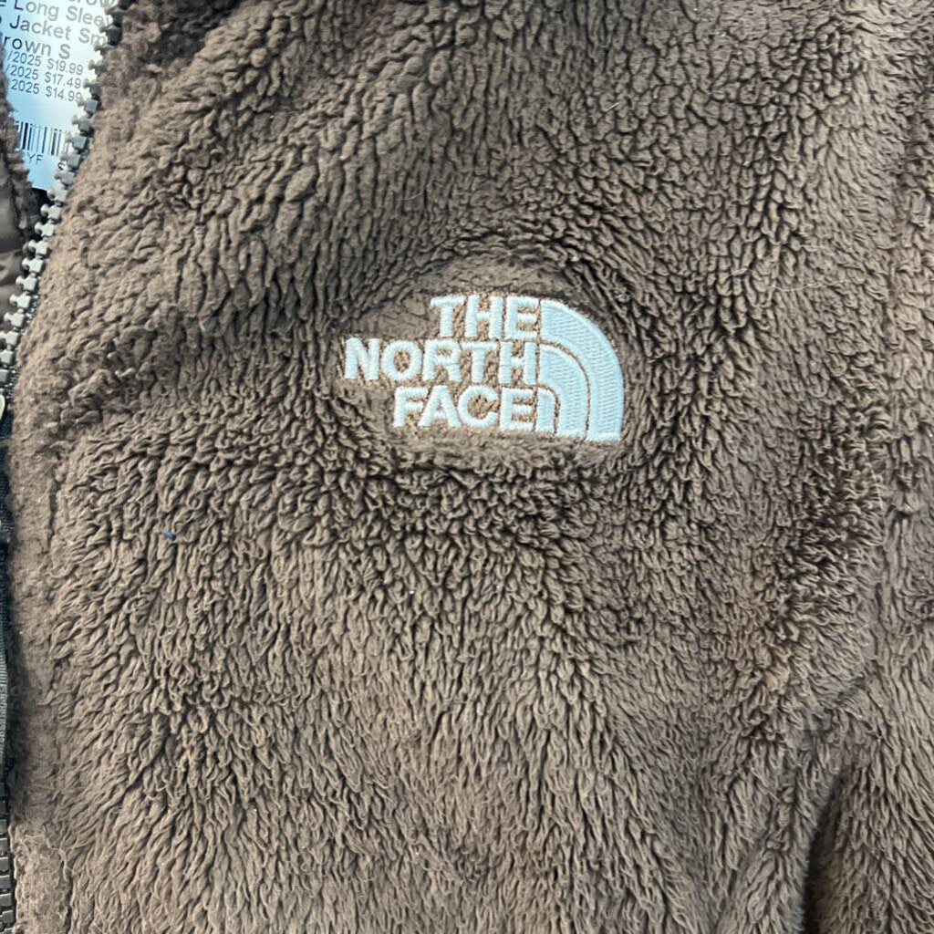 The North Face Brown Fleece Long Sleeve Zip Up Jacket Small