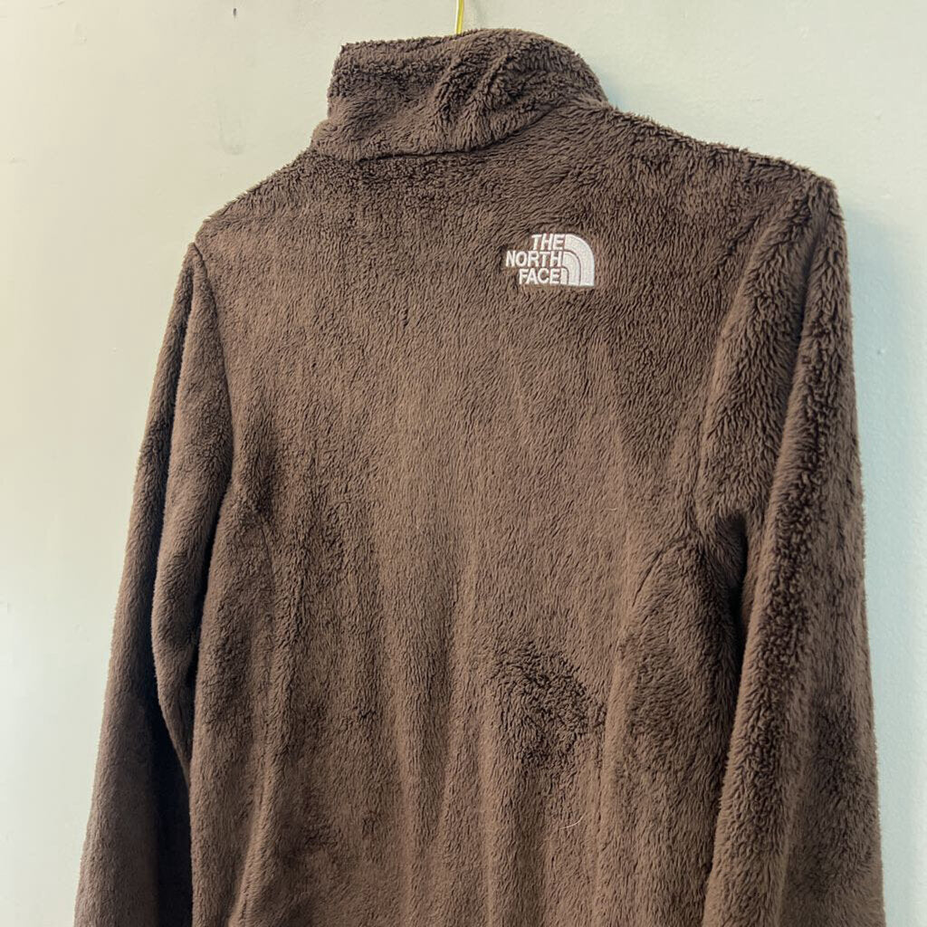 The North Face Brown Fleece Long Sleeve Zip Up Jacket Small