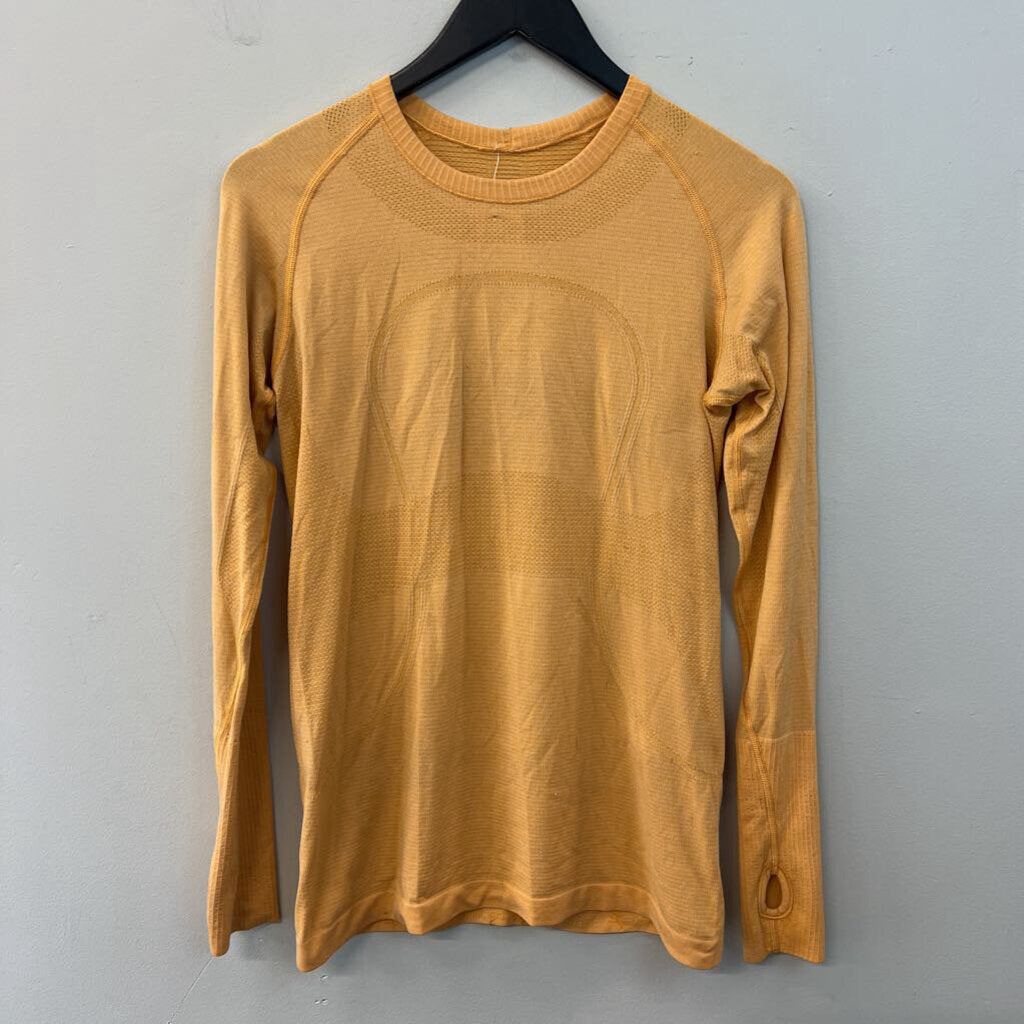 Lululemon Orange Long Sleeve Athletic Top 8