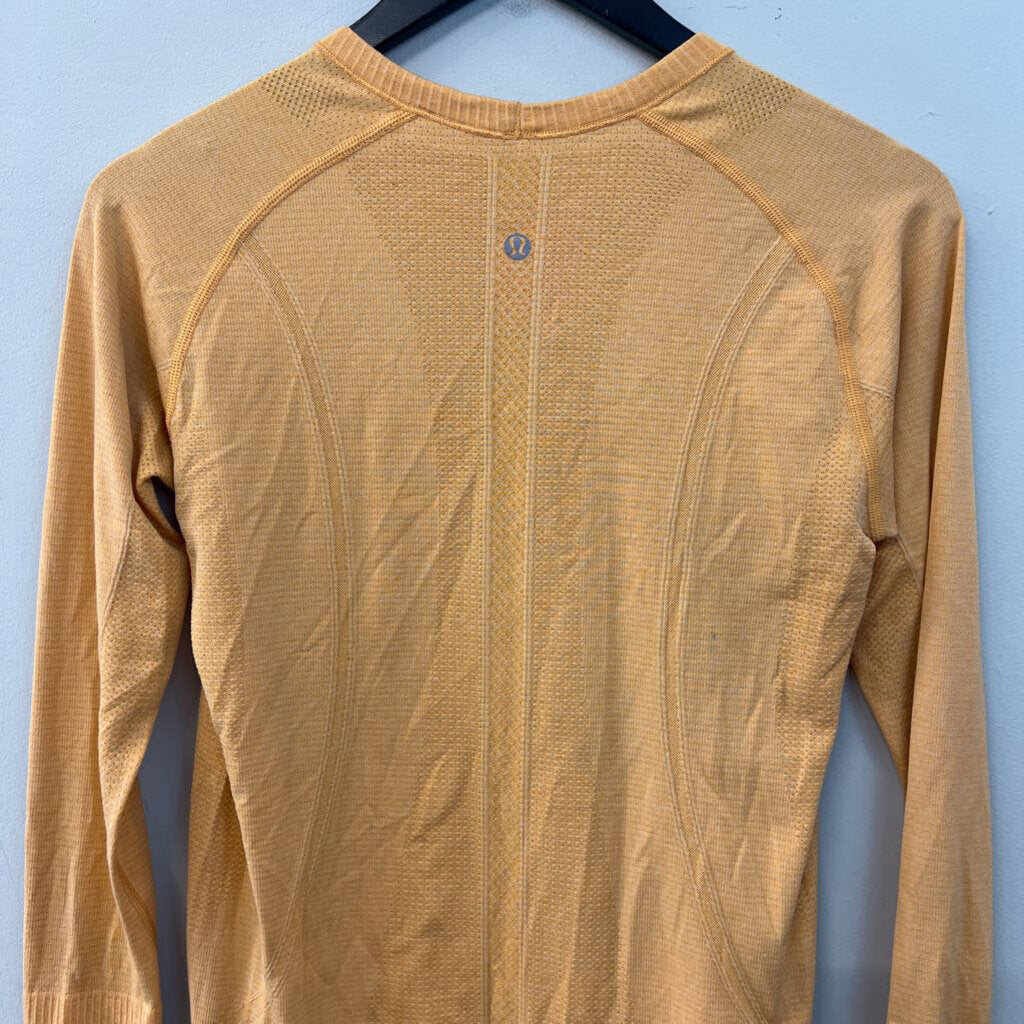 Lululemon Orange Long Sleeve Athletic Top 8