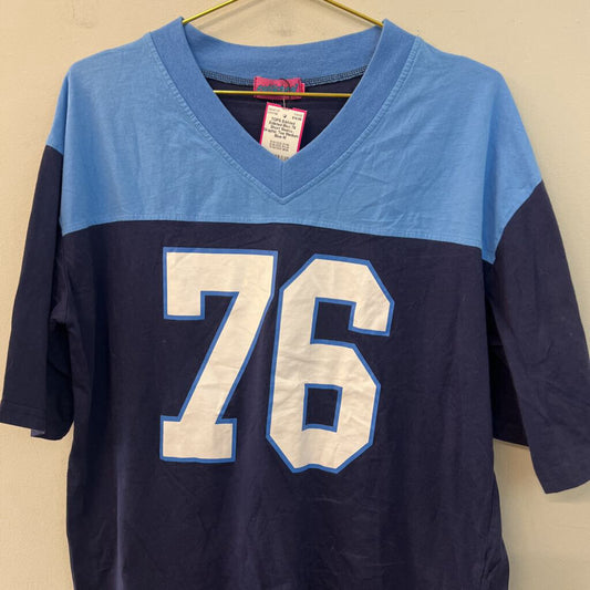 Edikted Blue 76 Short Sleeve Graphic Tee Medium