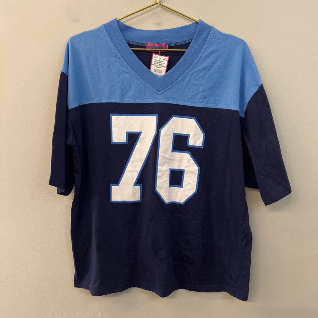 Edikted Blue 76 Short Sleeve Graphic Tee Medium