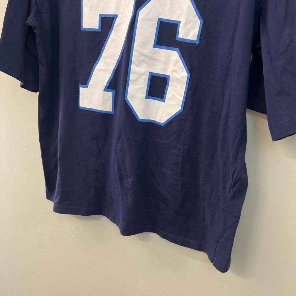Edikted Blue 76 Short Sleeve Graphic Tee Medium