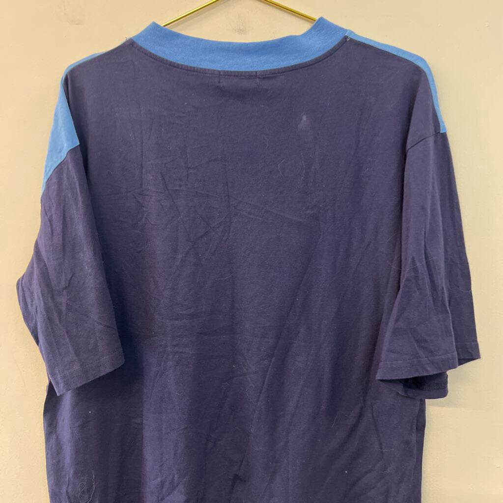 Edikted Blue 76 Short Sleeve Graphic Tee Medium
