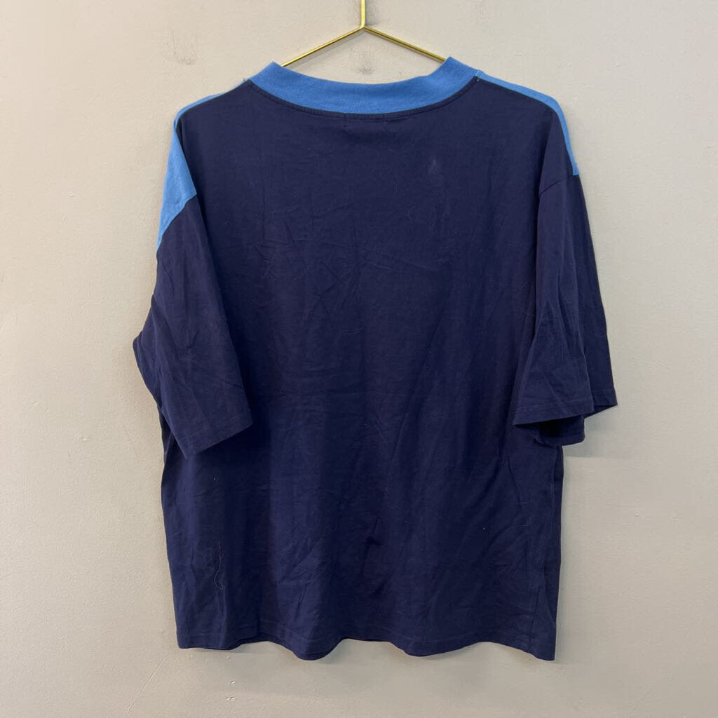 Edikted Blue 76 Short Sleeve Graphic Tee Medium