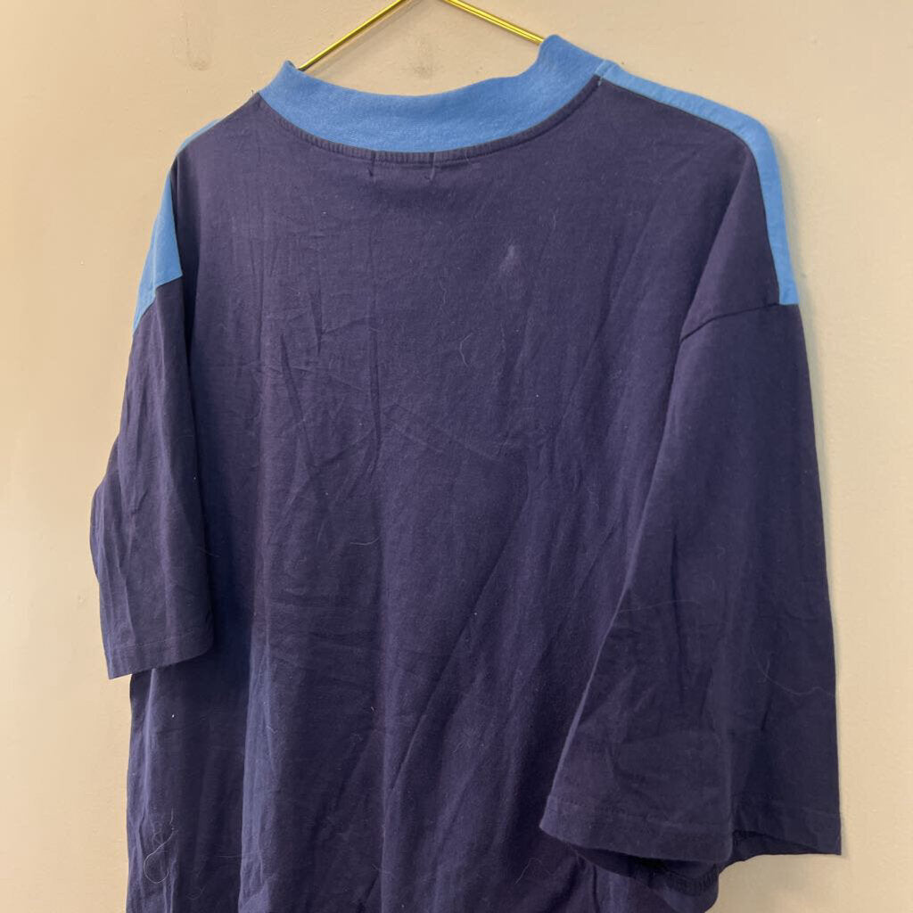 Edikted Blue 76 Short Sleeve Graphic Tee Medium