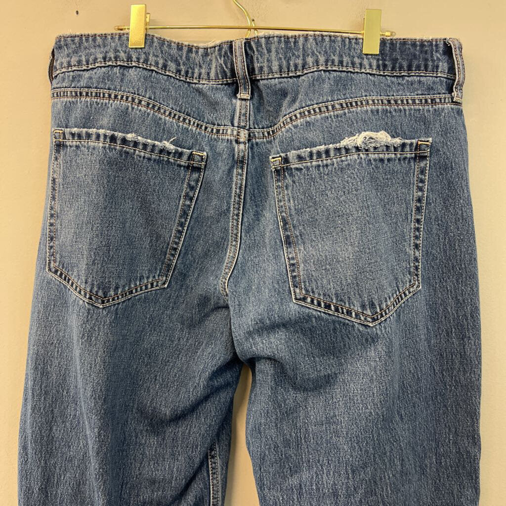 Hollister Dark Wash Low Rise Baggy Jeans 32